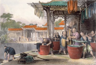 Dyeing and Winding Silk, from 